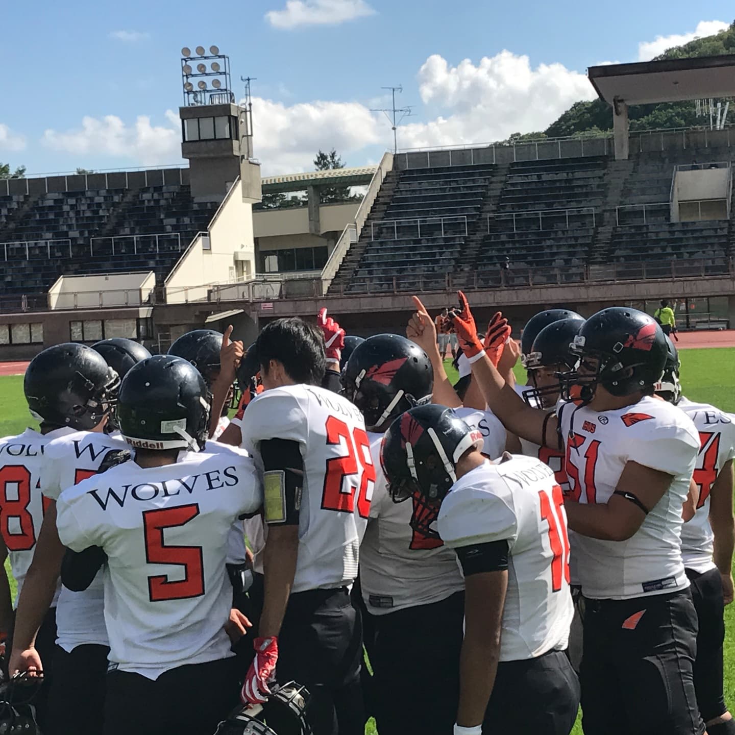 アメフト選手の写真